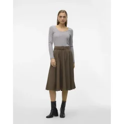 VERO MODA dame bluse VMBRITT - Light Grey Melange