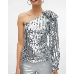 VERO MODA dame bluse VMEFI - Silver Colour
