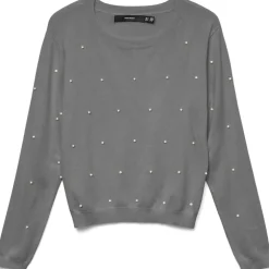 VERO MODA DAME BLUSE VMGLORY - Medium grey melange