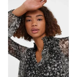 Vero Moda dame bluse VMKAYA - Black Hilma
