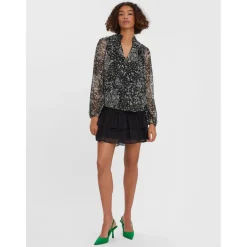 Vero Moda dame bluse VMKAYA - Black Hilma