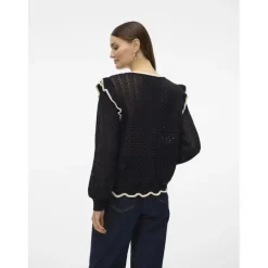 VERO MODA dame bluse VMMADELYN - Black W. BIRCH