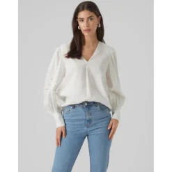 VERO MODA dame bluse VMSANI - Snow white
