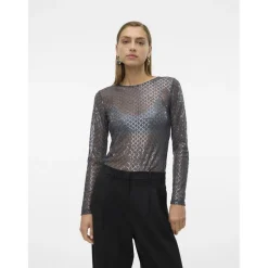 VERO MODA dame bluse VMSAFINA - Asphalt