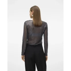 VERO MODA dame bluse VMSAFINA - Asphalt