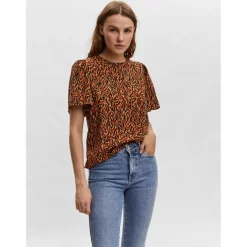 Vero moda dame bluse VMSIENNA - Cinnamon stick