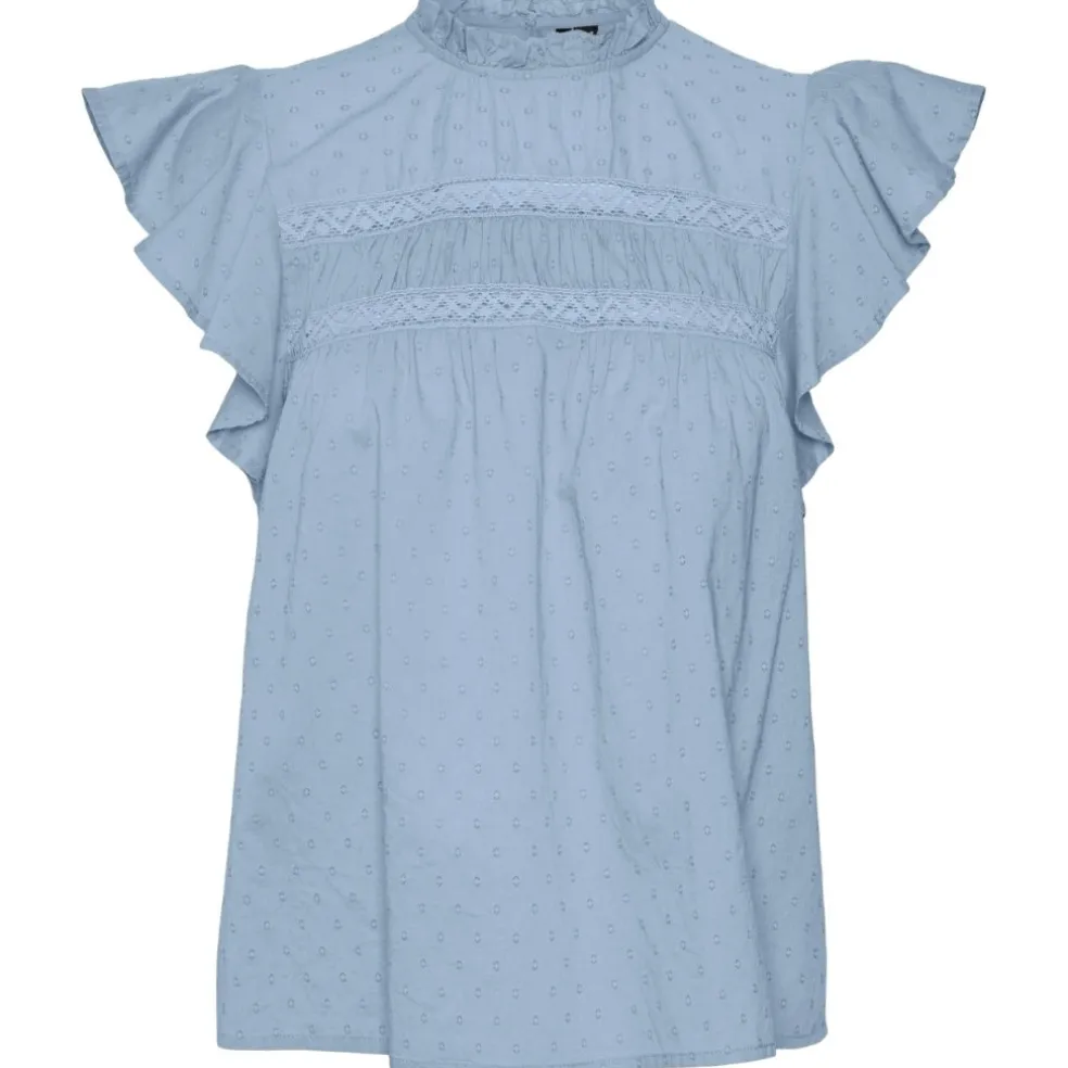 VERO MODA dame bluse VMTRINE - Cashmere Blue