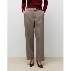 VERO MODA DAME BUKSER AWSIMMA - Beaver Fur Black and Root Beer