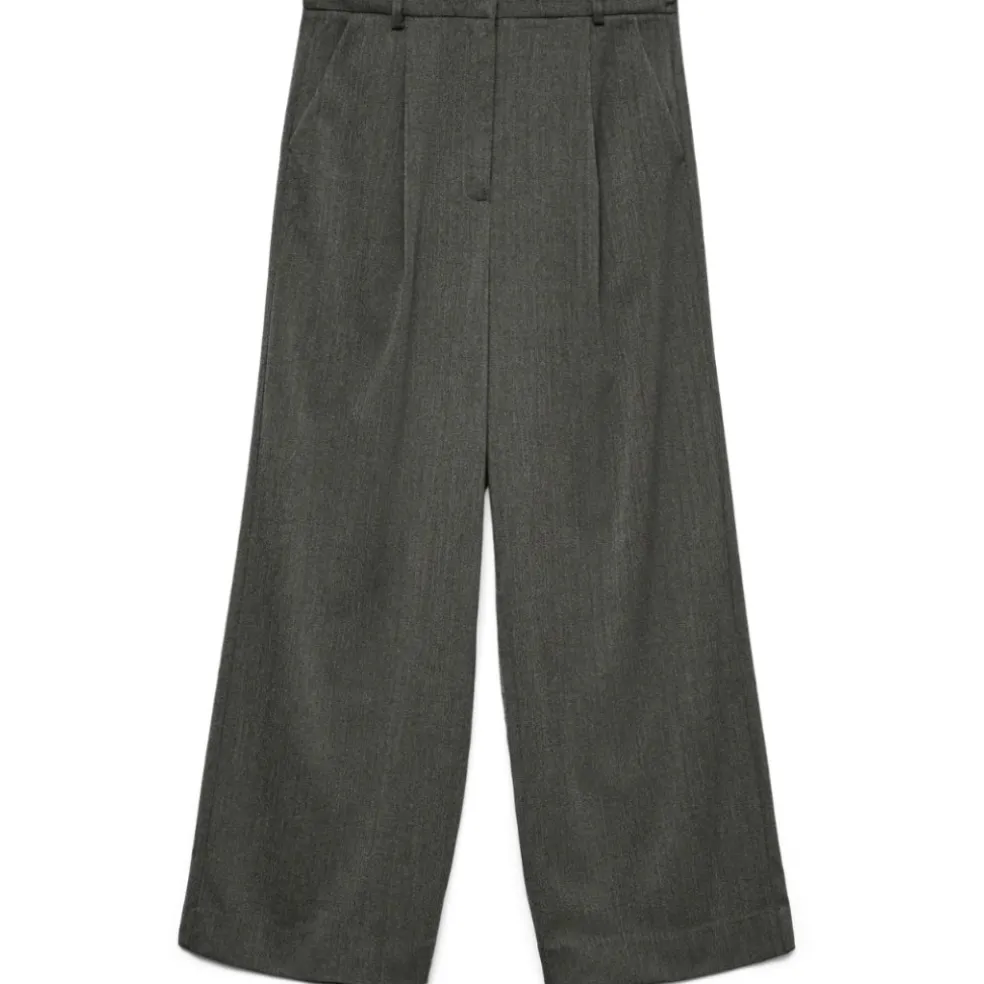 VERO MODA DAME BUKSER AWTAIA - Medium grey melange