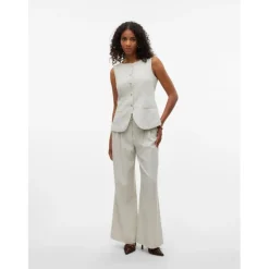 VERO MODA DAME BUKSER VMMIKELA - Birch Melange