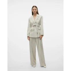 VERO MODA dame bukser VMOMARI - Light Grey Melange