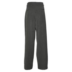 VERO MODA dame bukser VMSILJE - Dark Grey Melange PINSTRIPE