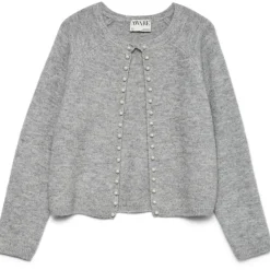 VERO MODA DAME CARDIGAN AWMAGALENE - Medium grey melange