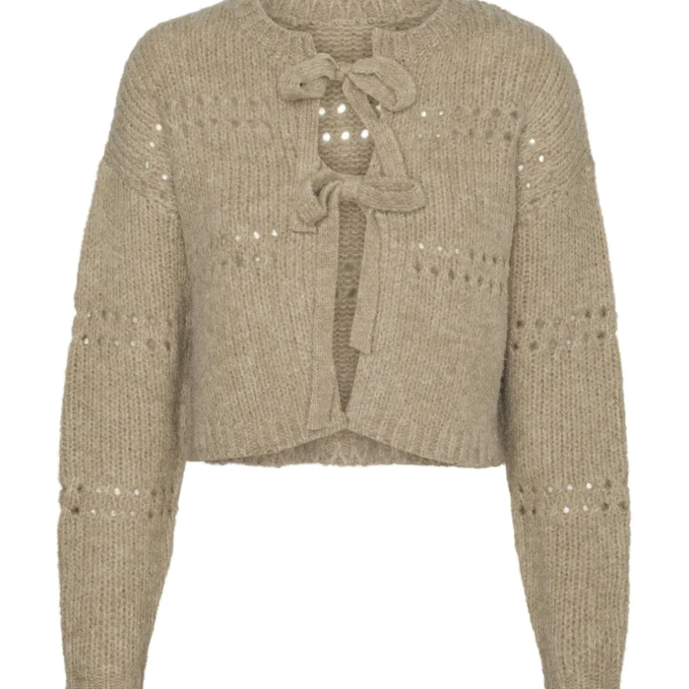 VERO MODA dame cardigan VMADELINA - Silver Mink W. MELANGE