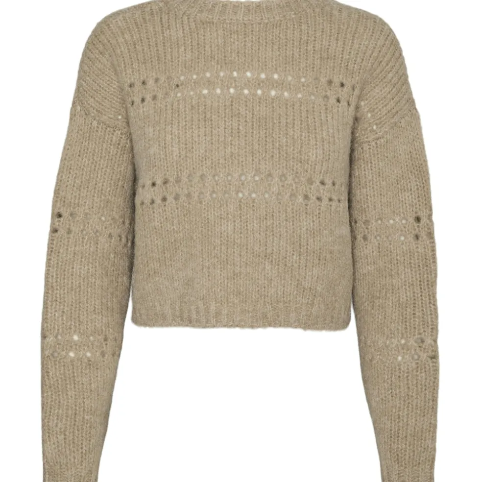 VERO MODA dame cardigan VMADELINA - Silver Mink W. MELANGE