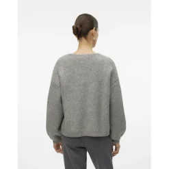 VERO MODA dame cardigan VMBOW - Medium grey melange