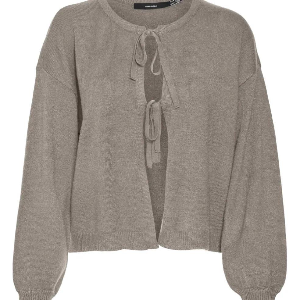 VERO MODA dame cardigan VMHOLLYKARIS - Moon Rock MELANGE