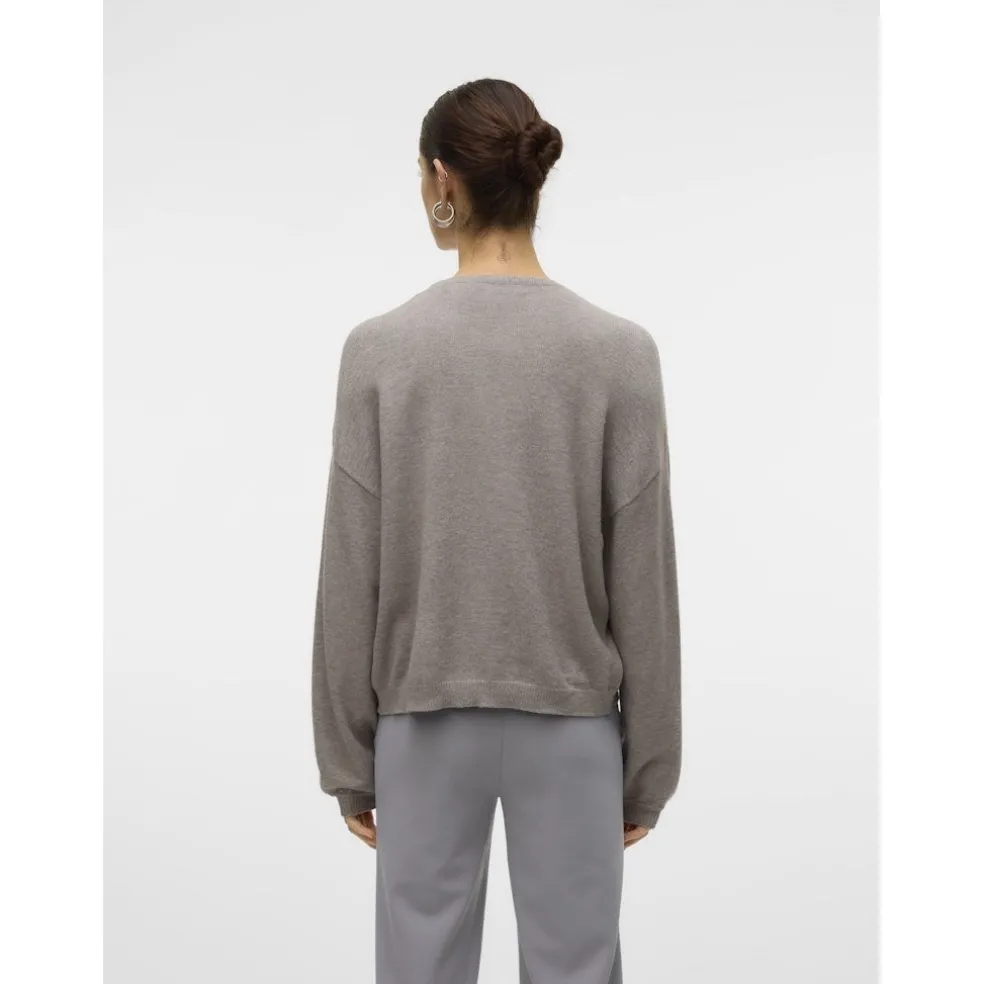 VERO MODA dame cardigan VMHOLLYKARIS - Moon Rock MELANGE