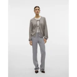 VERO MODA dame cardigan VMHOLLYKARIS - Moon Rock MELANGE