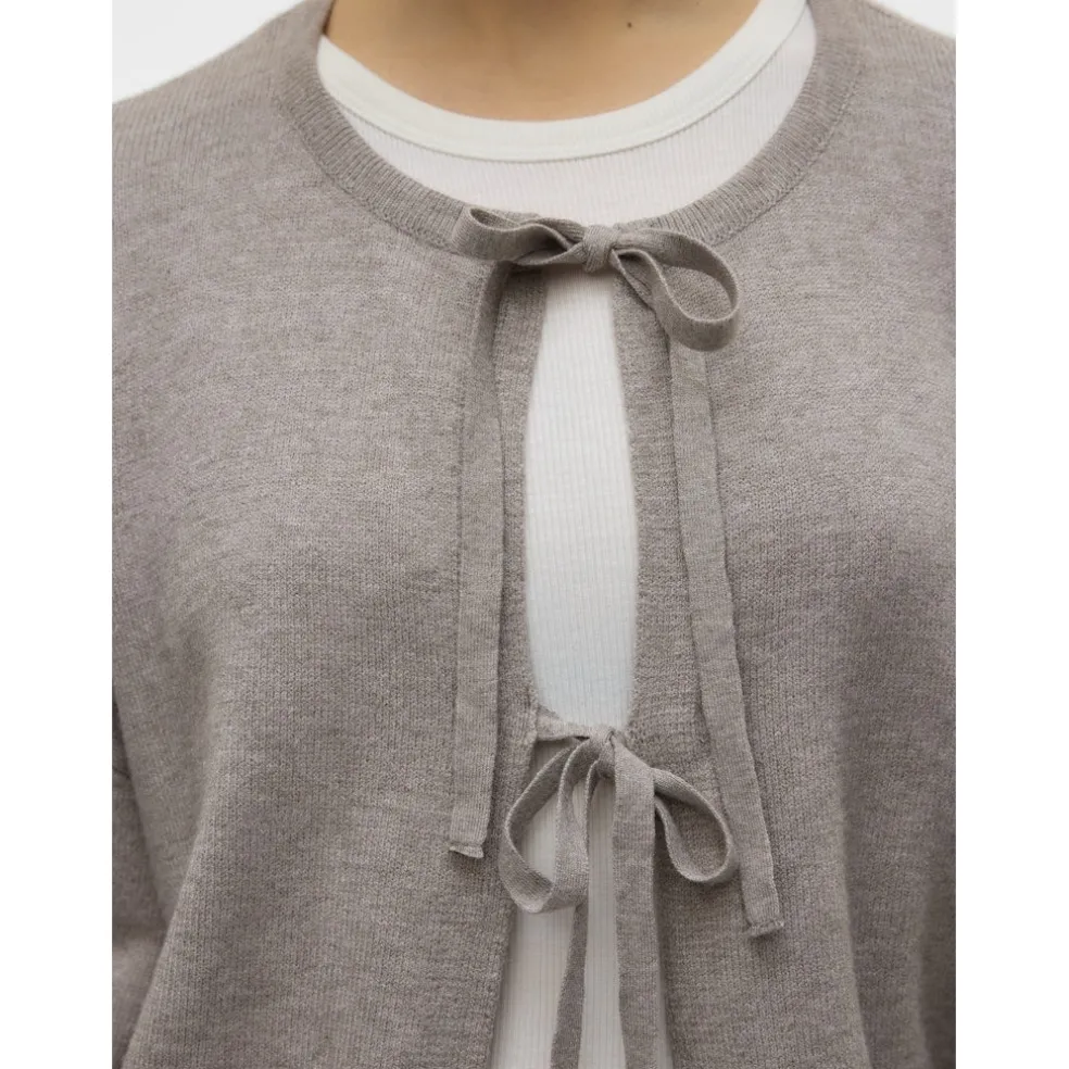 VERO MODA dame cardigan VMHOLLYKARIS - Moon Rock MELANGE