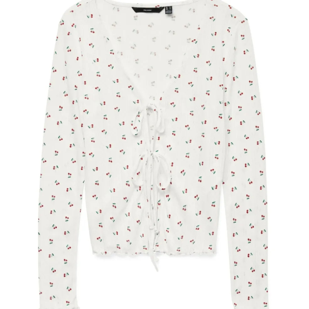 VERO MODA DAME CARDIGAN VMMARIE - Snow White Cherry