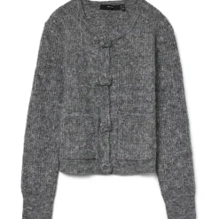 VERO MODA DAME CARDIGAN VMBLOSSOM - Medium grey melange
