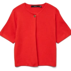 VERO MODA DAME CARDIGAN VMGOLD - Fiery Red