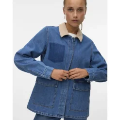 VERO MODA Dame Jakke VMEnya - Medium blue denim