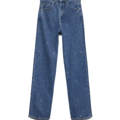 Vero Moda Dame Jeans VMTESSA WIDE RHINE HEARTS - Medium Blue Denim Detail:RA360