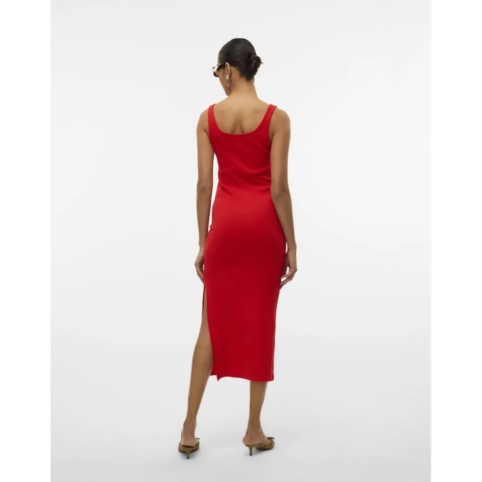 VERO MODA dame kjole VMCHLOE - Fiery Red