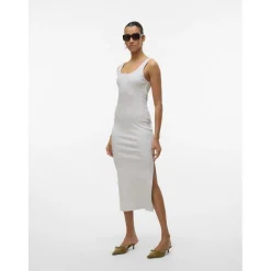 VERO MODA dame kjole VMCHLOE - Light Grey Melange