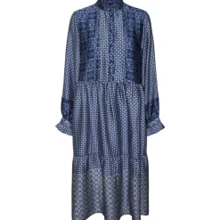 VERO MODA dame kjole VMLEVI - Snow White DARK BLUE PALMA