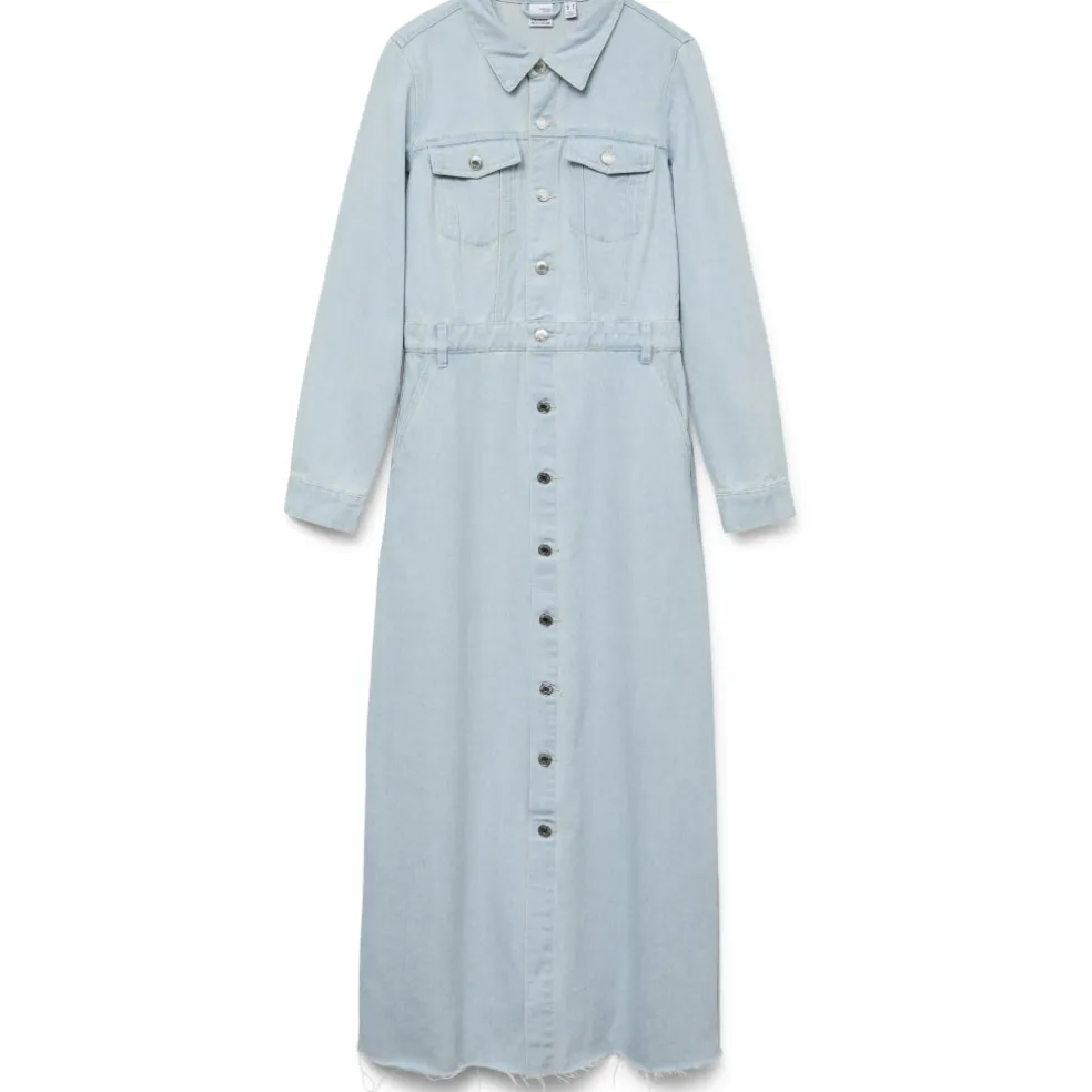 VERO MODA dame kjole VMMOLLY - Light Blue Denim