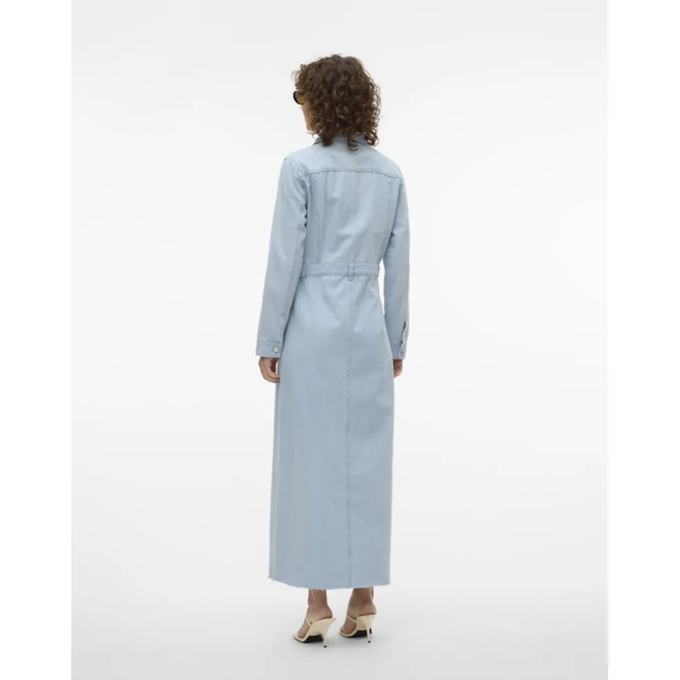 VERO MODA dame kjole VMMOLLY - Light Blue Denim