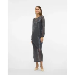 VERO MODA dame kjole VMSAFINA - Asphalt