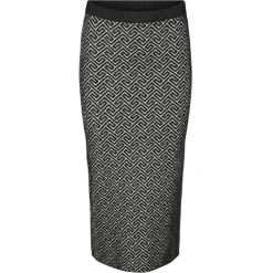 VERO MODA dame nederdel VMARIA - Black W. BIRCH GRAFIC PRINT