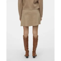 VERO MODA dame nederdel VMGOLD - Silver Mink W. MELANGE