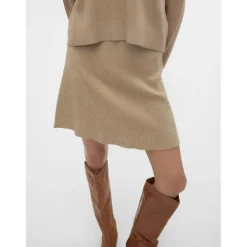 VERO MODA dame nederdel VMGOLD - Silver Mink W. MELANGE