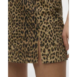VERO MODA dame nederdel VMNELLY - Silver Mink LEOPARD