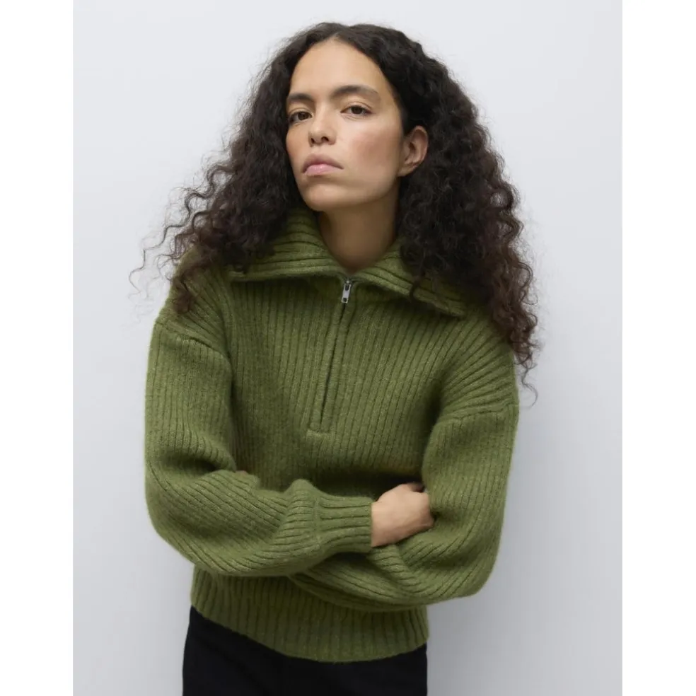 VERO MODA Dame Pullover Awulla - calliste green