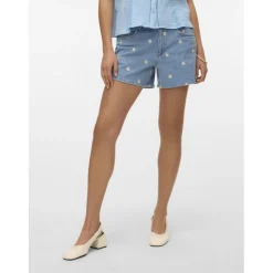VERO MODA DAME SHORTS VMTESS - Light Blue Denim