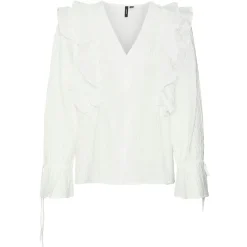 VERO MODA dame skjorte VMKAUSA - Snow white