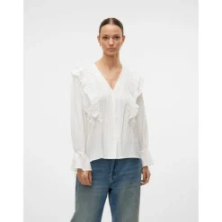 VERO MODA dame skjorte VMKAUSA - Snow white