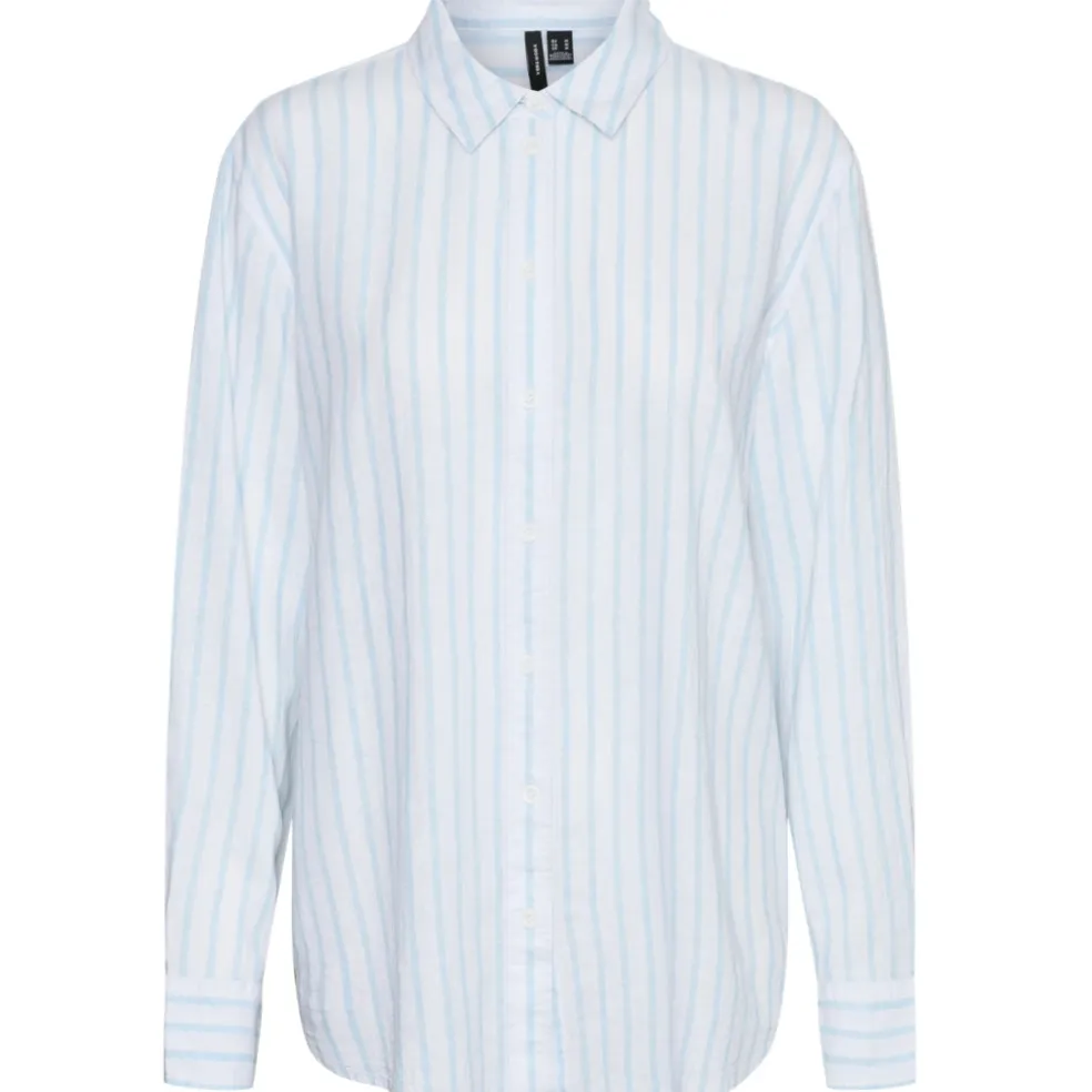 VERO MODA dame skjorte VMLINN - Snow White Olga Airy Blue
