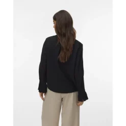 VERO MODA Dame Skjorte VMPlissi - Black