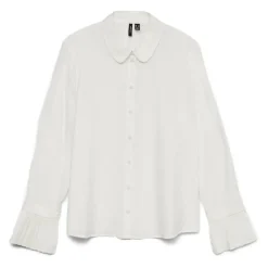 VERO MODA Dame Skjorte VMPlissi - Snow white