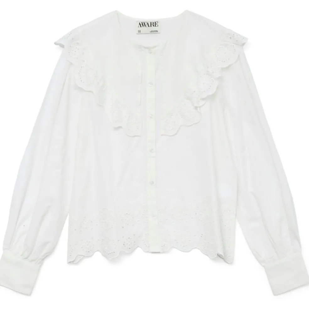 VERO MODA dame skjorte VMPAISLEY - Snow white