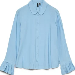 VERO MODA Dame Skjorte VMPlissi - Alaskan Blue