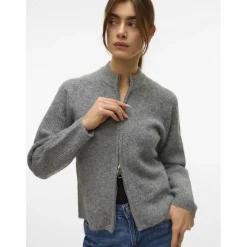 Vero moda dame strik cardigan VMBANG - Medium grey melange