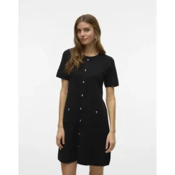Vero Moda dame strik kjole VMJOHANNA - Black